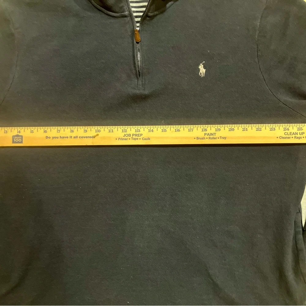 Polo Ralph Lauren Brushed Cotton 1/4 Zip Pullover Sweater Navy Men's  XXL Logo